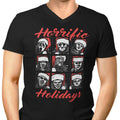 Horrific Holidays Men's V-Neck - Adult & Kids T-Shirts, Sweatshirts & Hoodies apparel design preview 1
