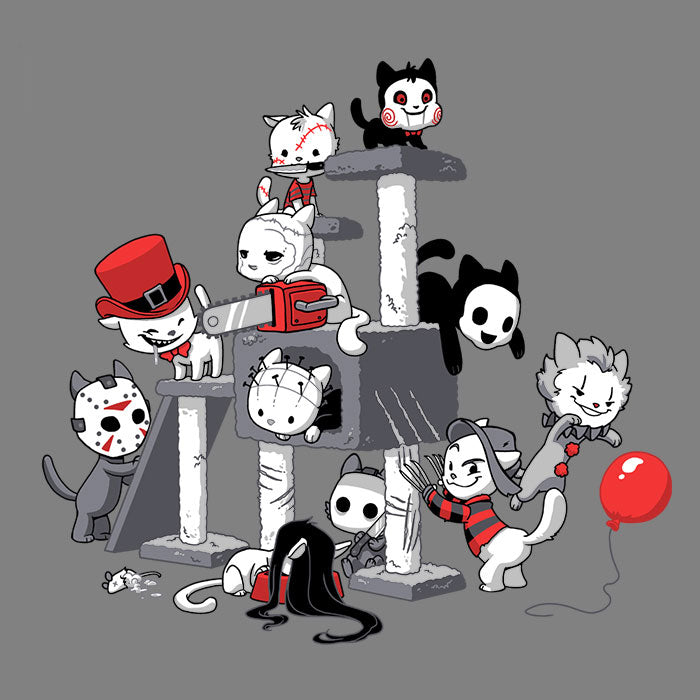 Horror Cats Men's Apparel - Adult & Kids T-Shirts, Sweatshirts & Hoodies apparel design preview 2