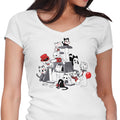 Horror Cats Women's V-Neck - Adult & Kids T-Shirts, Sweatshirts & Hoodies apparel design preview 1