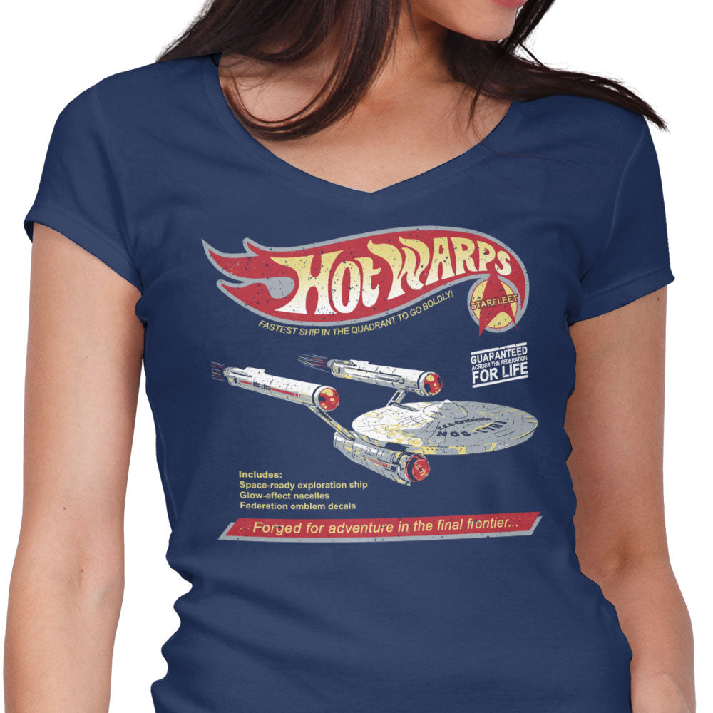Hot Warps Women's V-Neck - Adult & Kids T-Shirts, Sweatshirts & Hoodies apparel design preview 1