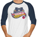 Hot Wheels to the Future 3/4 Sleeve Raglan - Adult & Kids T-Shirts, Sweatshirts & Hoodies apparel design preview 1