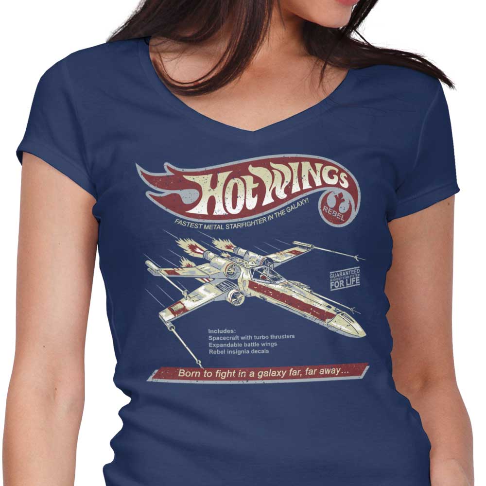 Hot Wings Rebel Women's V-Neck - Adult & Kids T-Shirts, Sweatshirts & Hoodies apparel design preview 1