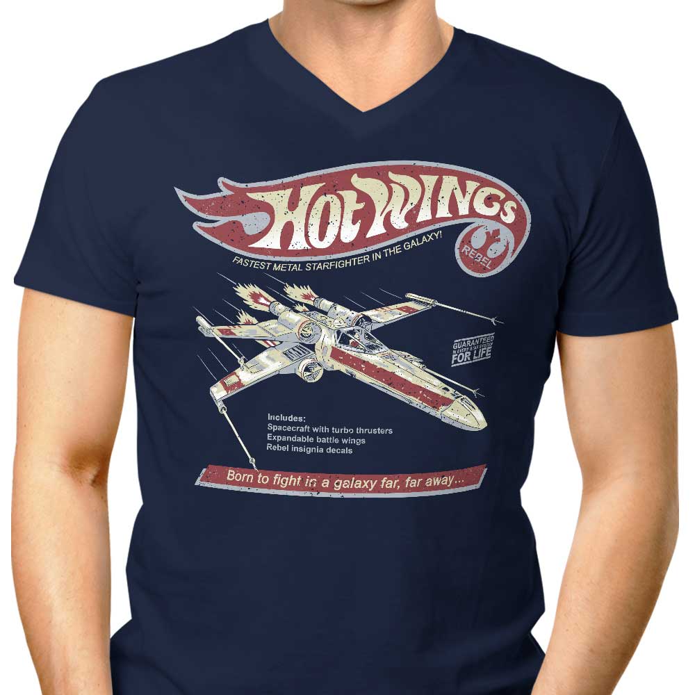Hot Wings Rebel Men's V-Neck - Adult & Kids T-Shirts, Sweatshirts & Hoodies apparel design preview 1