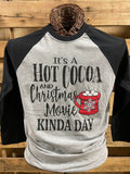 Southern Chics Cocoa Christmas Movies Raglan Canvas - Adult & Kids T-Shirts, Sweatshirts & Hoodies apparel design preview 1