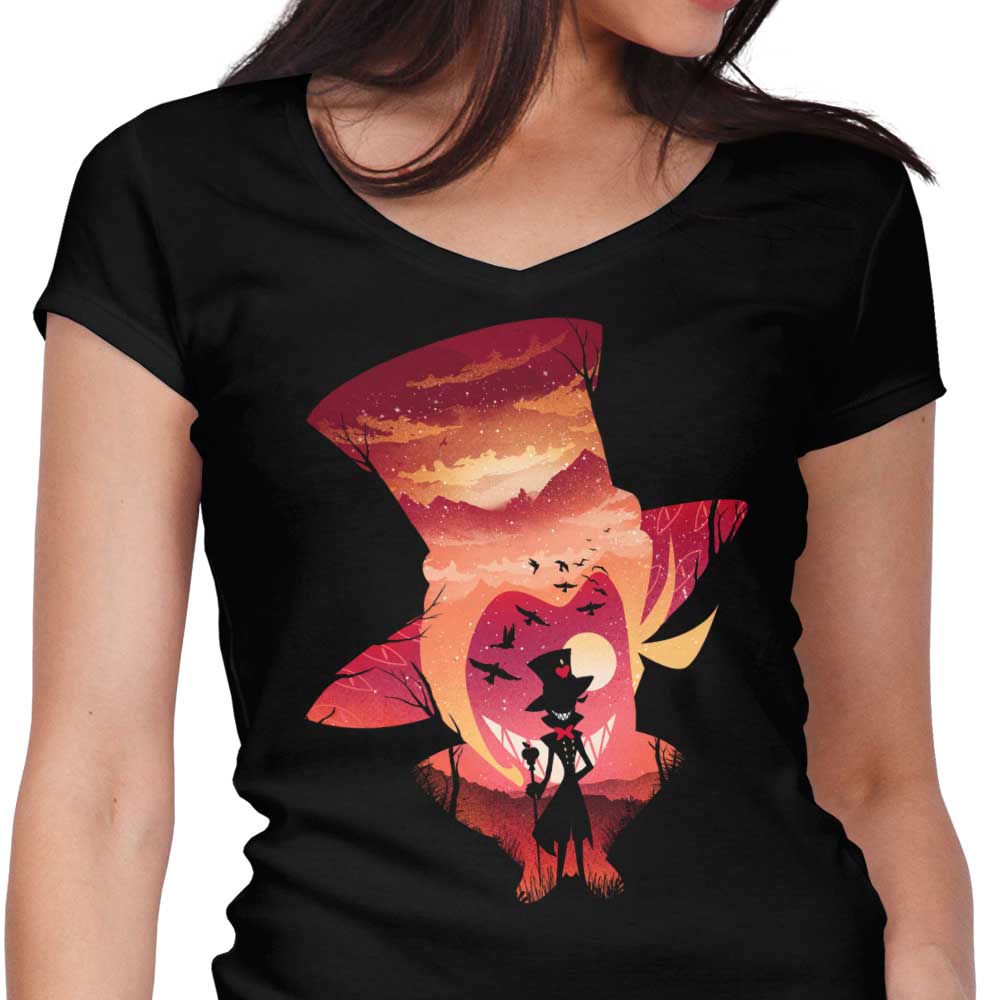 Hotel Fallen Angel Women's V-Neck - Adult & Kids T-Shirts, Sweatshirts & Hoodies apparel design preview 1