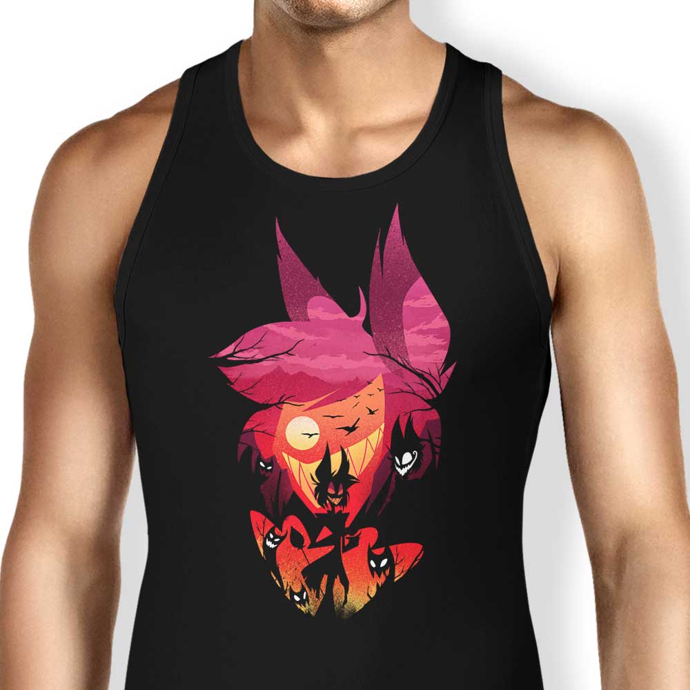Hotel Radio Demon Tank Top - Adult & Kids T-Shirts, Sweatshirts & Hoodies apparel design preview 1