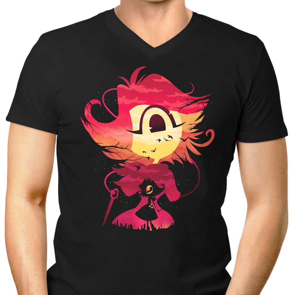 Hotel Sinner Demon Men's V-Neck - Adult & Kids T-Shirts, Sweatshirts & Hoodies apparel design preview 1
