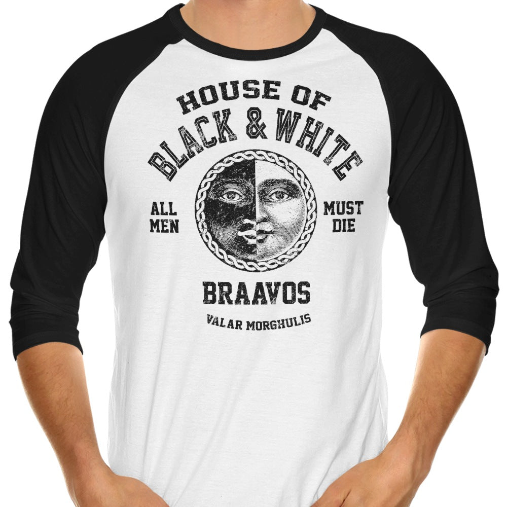 House of Black and White (Alt) 3/4 Sleeve Raglan - Adult & Kids T-Shirts, Sweatshirts & Hoodies apparel design preview 1