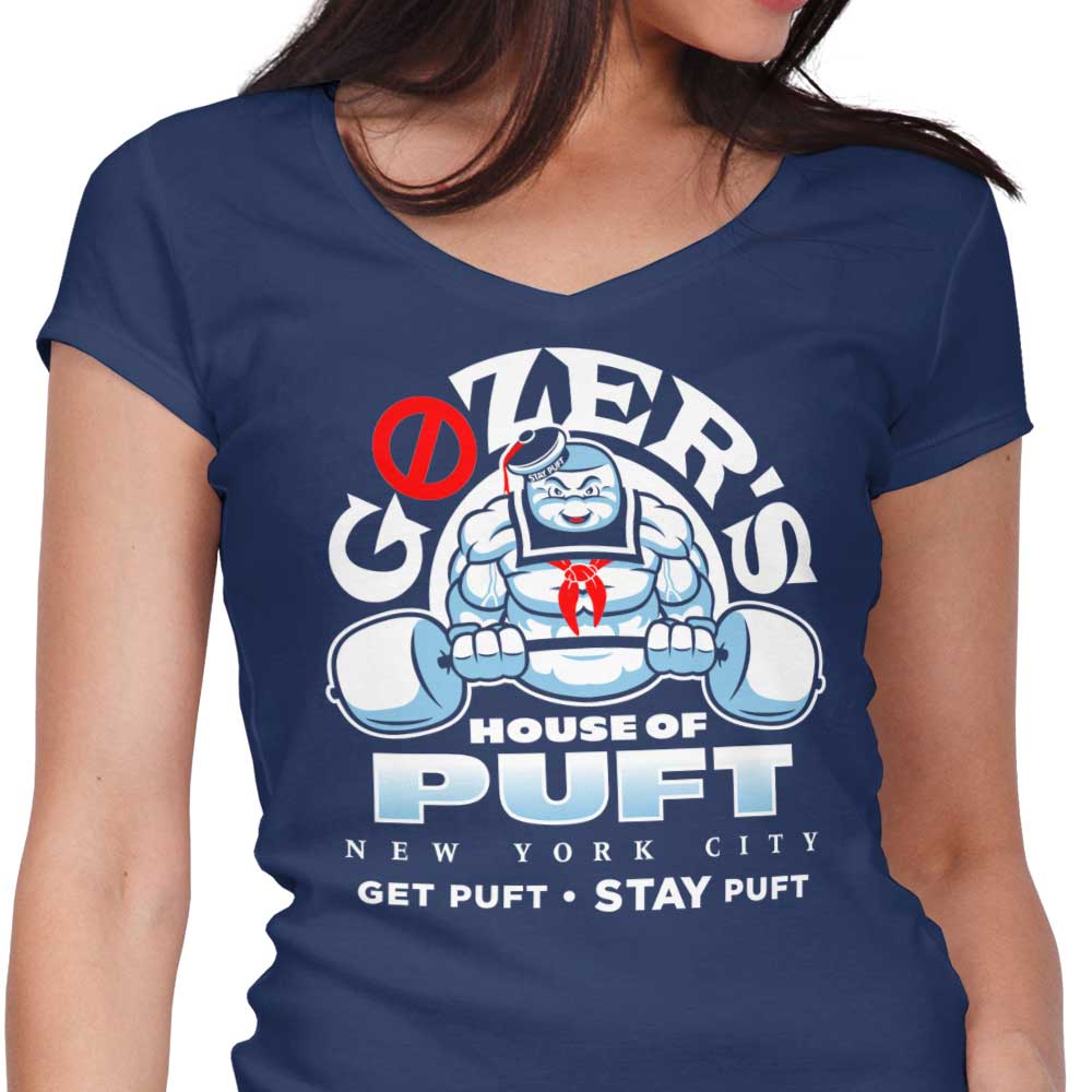 House of Puft Women's V-Neck - Adult & Kids T-Shirts, Sweatshirts & Hoodies apparel design preview 1