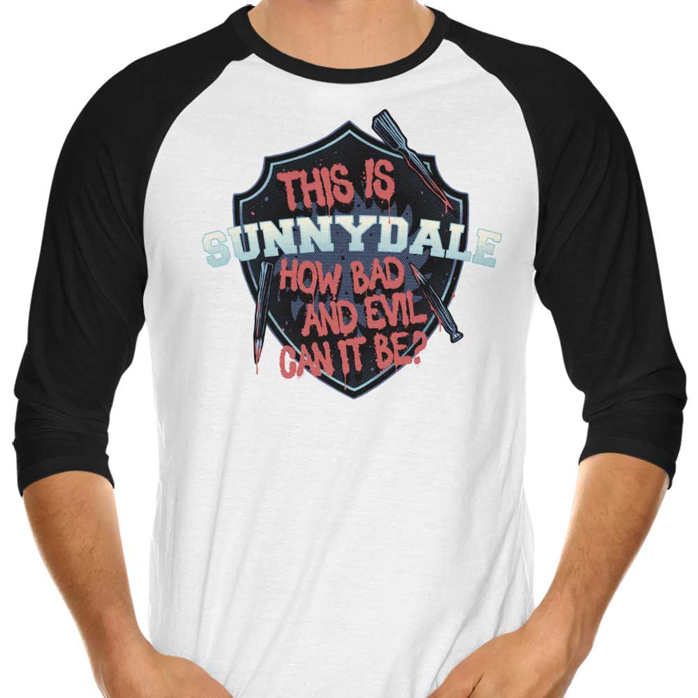 How Evil Can it Be? 3/4 Sleeve Raglan - Adult & Kids T-Shirts, Sweatshirts & Hoodies apparel design preview 1