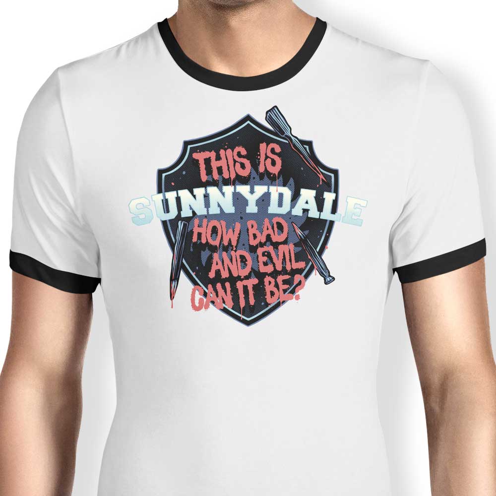 How Evil Can it Be? Ringer - Adult & Kids T-Shirts, Sweatshirts & Hoodies apparel design preview 1
