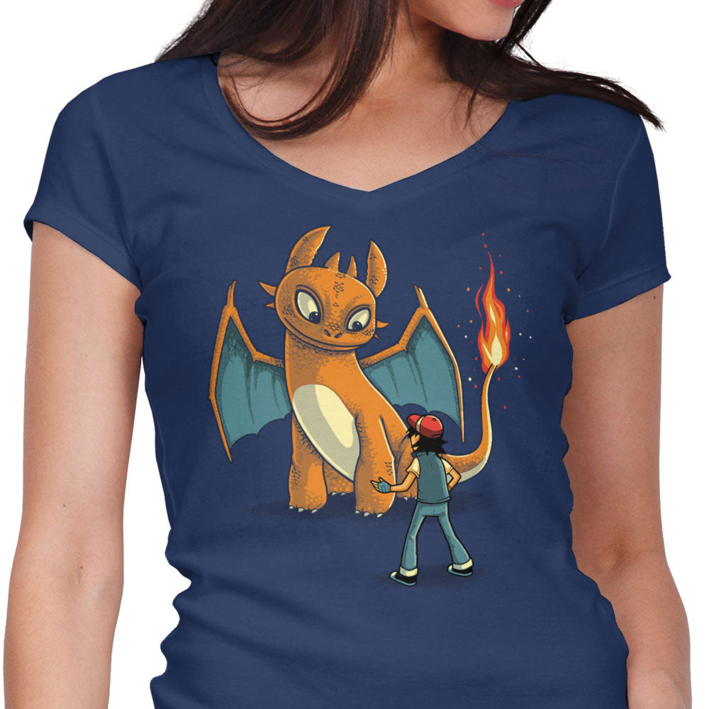 How to Train Your Monster Women's V-Neck - Adult & Kids T-Shirts, Sweatshirts & Hoodies apparel design preview 1