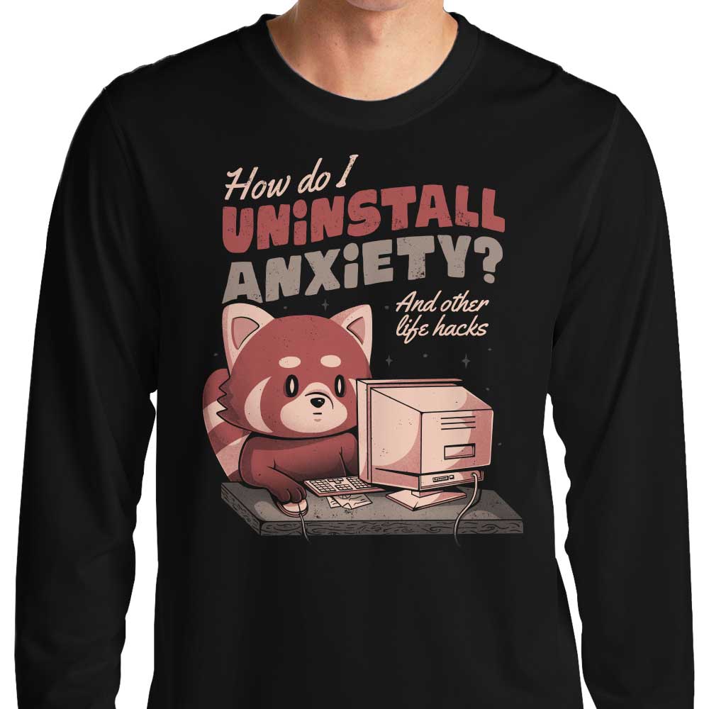 How to Uninstall Anxiety - Adult & Kids T-Shirts, Sweatshirts & Hoodies apparel design preview 1