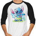 Hula Dance Experiment 3/4 Sleeve Raglan - Adult & Kids T-Shirts, Sweatshirts & Hoodies apparel design preview 1