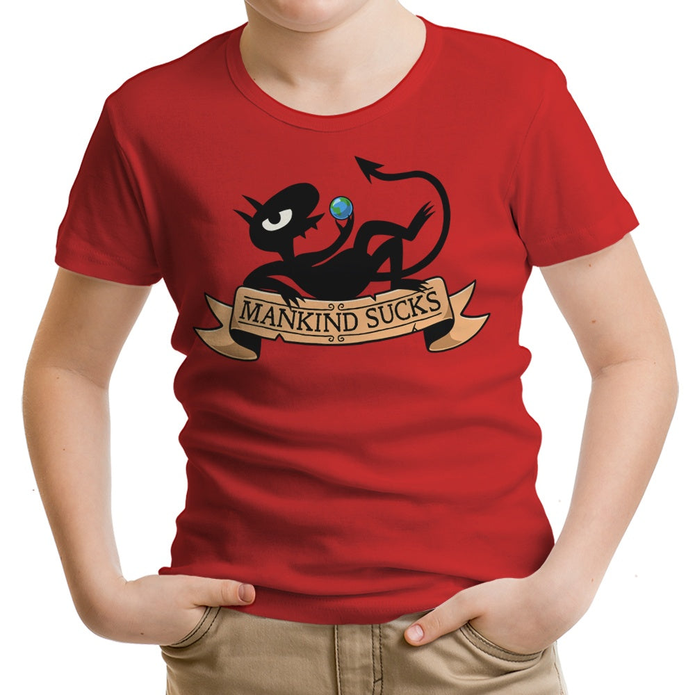 Humanity Sucks Youth Apparel - Adult & Kids T-Shirts, Sweatshirts & Hoodies apparel design preview 1