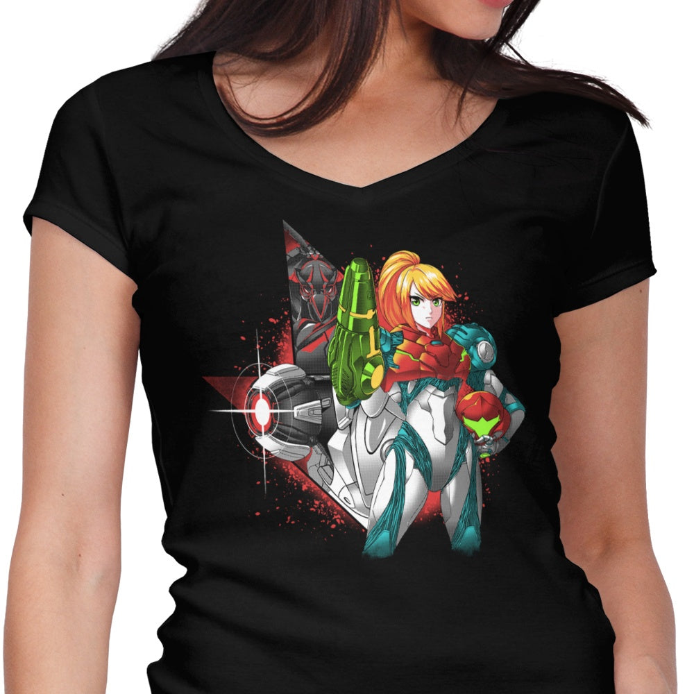 Hunter at Night Women's V-Neck - Adult & Kids T-Shirts, Sweatshirts & Hoodies apparel design preview 1