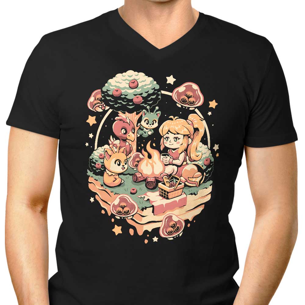 Hunter Camp Men's V-Neck - Adult & Kids T-Shirts, Sweatshirts & Hoodies apparel design preview 1