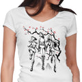Hunter Harmony Sumi-e Women's V-Neck - Adult & Kids T-Shirts, Sweatshirts & Hoodies apparel design preview 1
