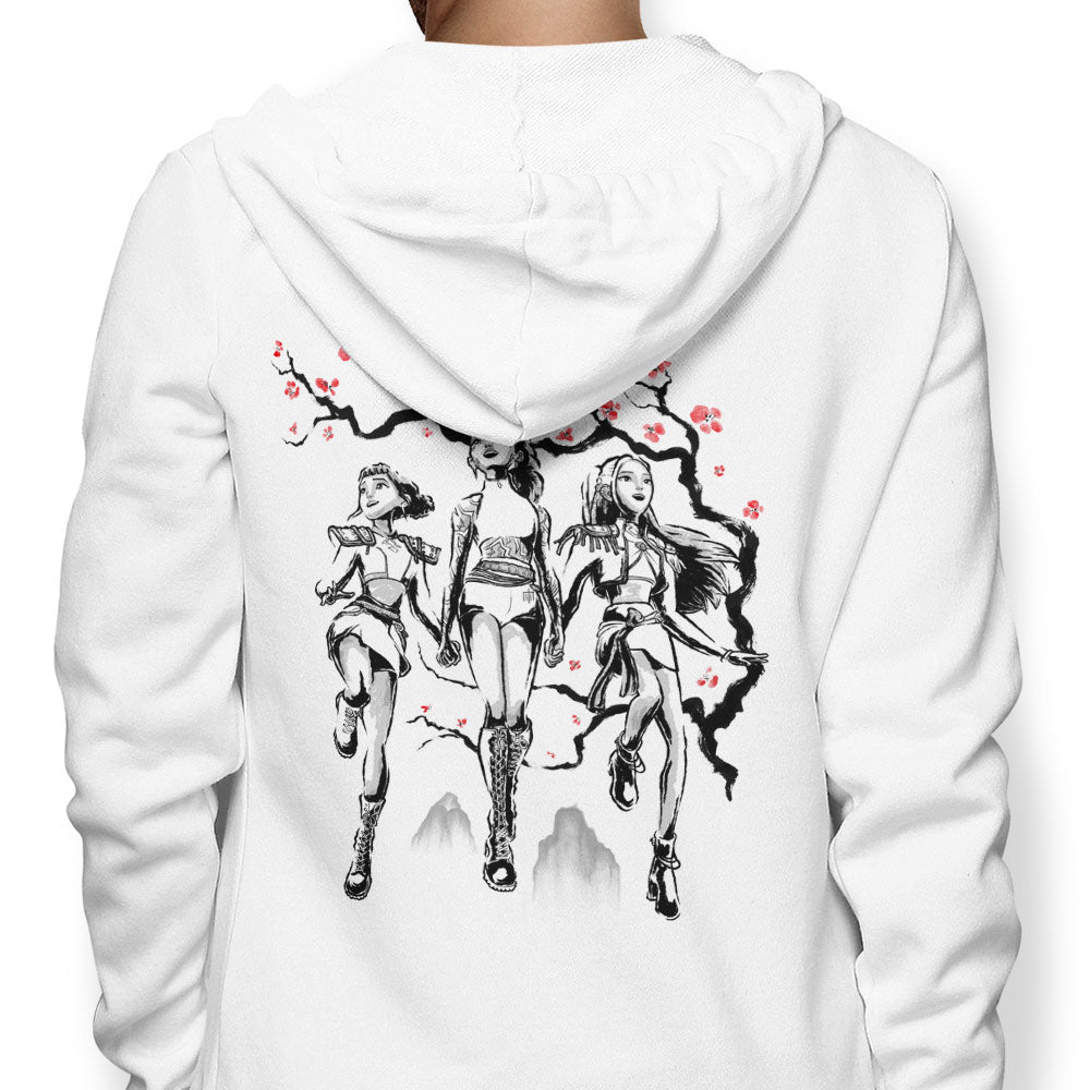 Hunter Harmony Sumi-e - Adult & Kids T-Shirts, Sweatshirts & Hoodies apparel design preview 1