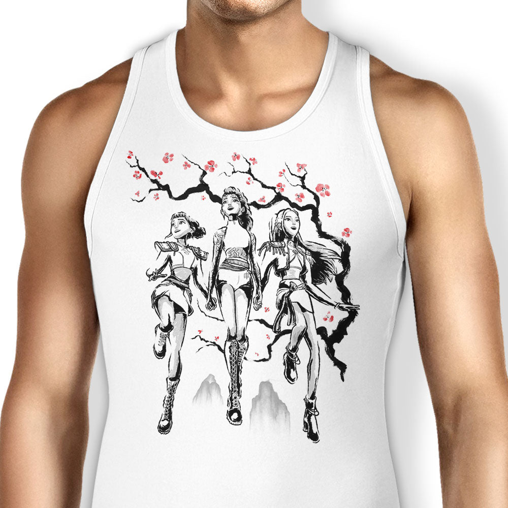 Hunter Harmony Sumi-e Tank Top - Adult & Kids T-Shirts, Sweatshirts & Hoodies apparel design preview 1