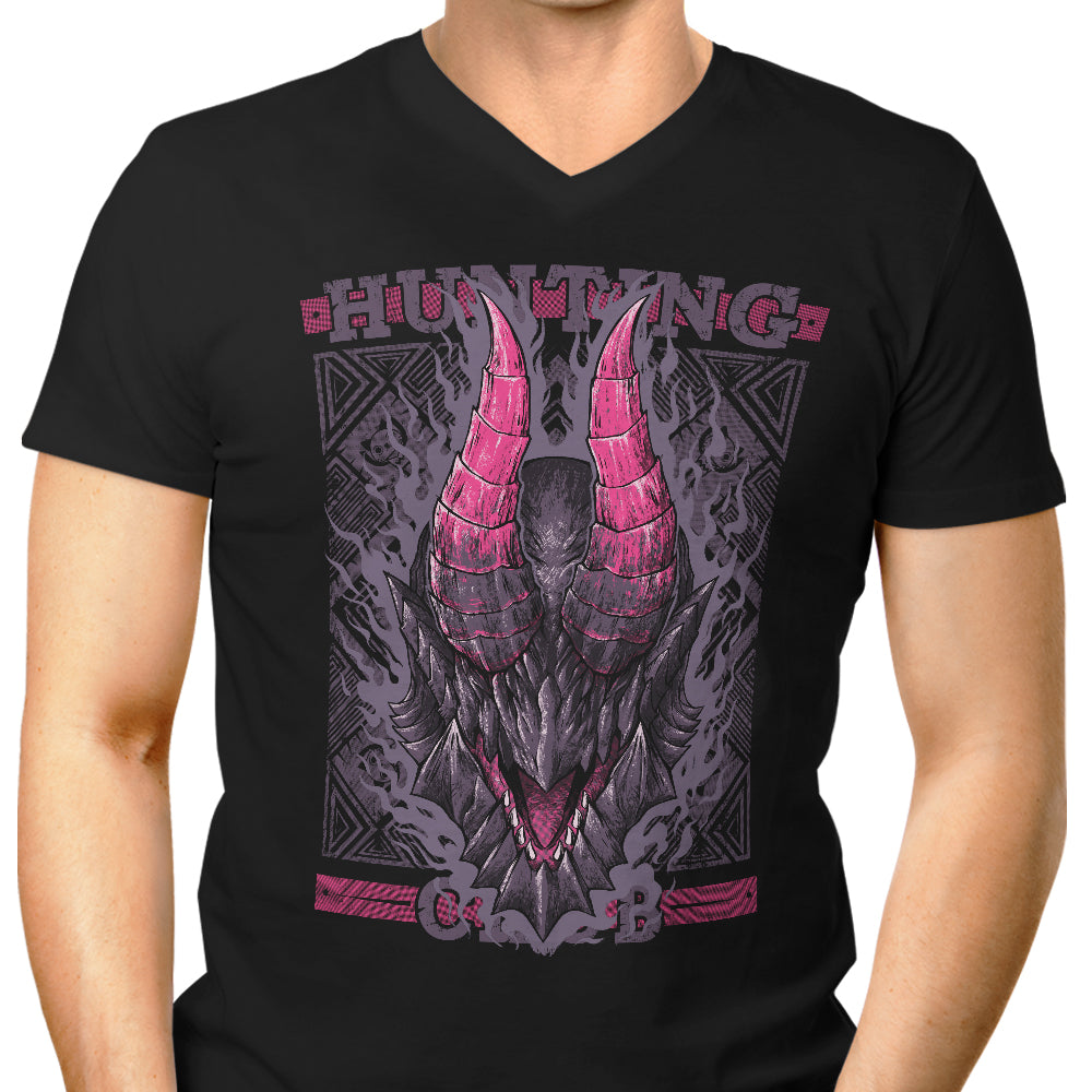 Hunting Club: Gore Magala Men's V-Neck - Adult & Kids T-Shirts, Sweatshirts & Hoodies apparel design preview 1