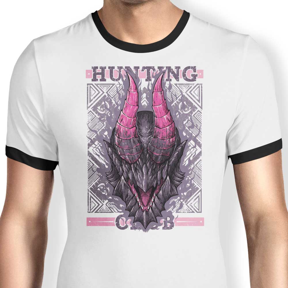 Hunting Club: Gore Magala Ringer - Adult & Kids T-Shirts, Sweatshirts & Hoodies apparel design preview 1