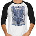 Hunting Club: Lunagaron 3/4 Sleeve Raglan - Adult & Kids T-Shirts, Sweatshirts & Hoodies apparel design preview 1