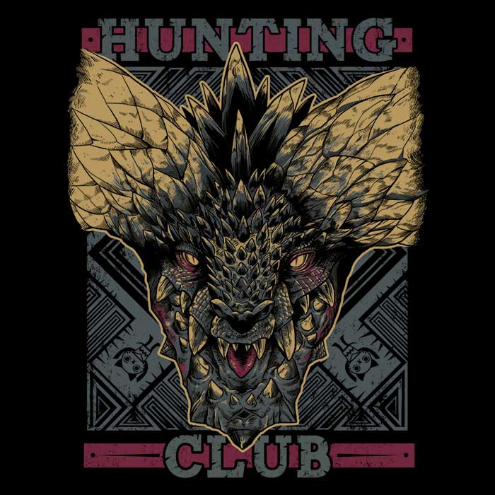 Hunting Club: Nergigante Youth Apparel - Adult & Kids T-Shirts, Sweatshirts & Hoodies apparel design preview 2