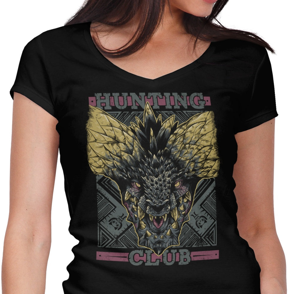 Hunting Club: Nergigante Women's V-Neck - Adult & Kids T-Shirts, Sweatshirts & Hoodies apparel design preview 1