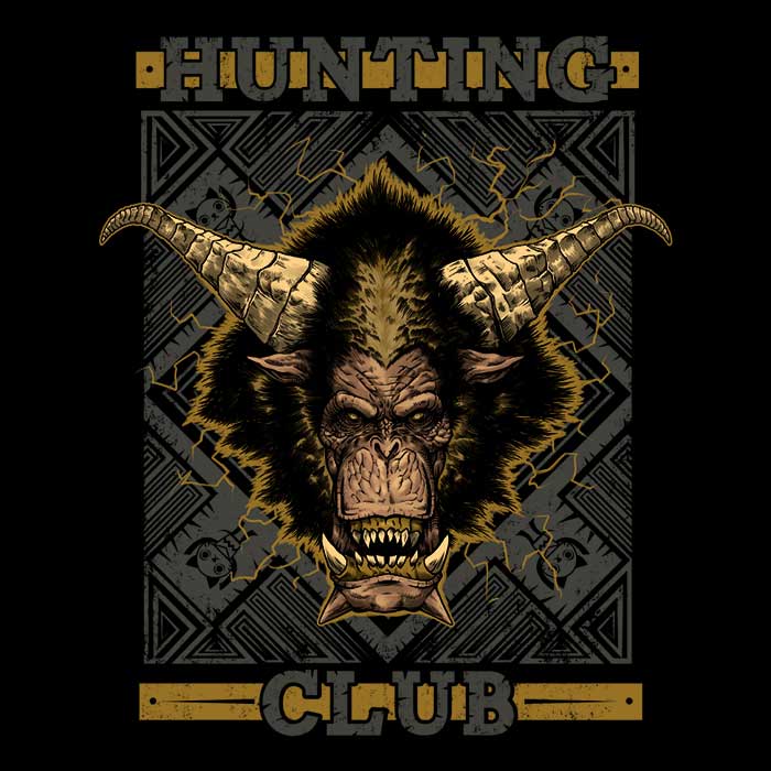 Hunting Club: Rajang Men's Apparel - Adult & Kids T-Shirts, Sweatshirts & Hoodies apparel design preview 2