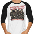 Hunting Ghosts 3/4 Sleeve Raglan - Adult & Kids T-Shirts, Sweatshirts & Hoodies apparel design preview 1