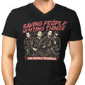 Hunting Ghosts Men's V-Neck - Adult & Kids T-Shirts, Sweatshirts & Hoodies apparel design preview 1