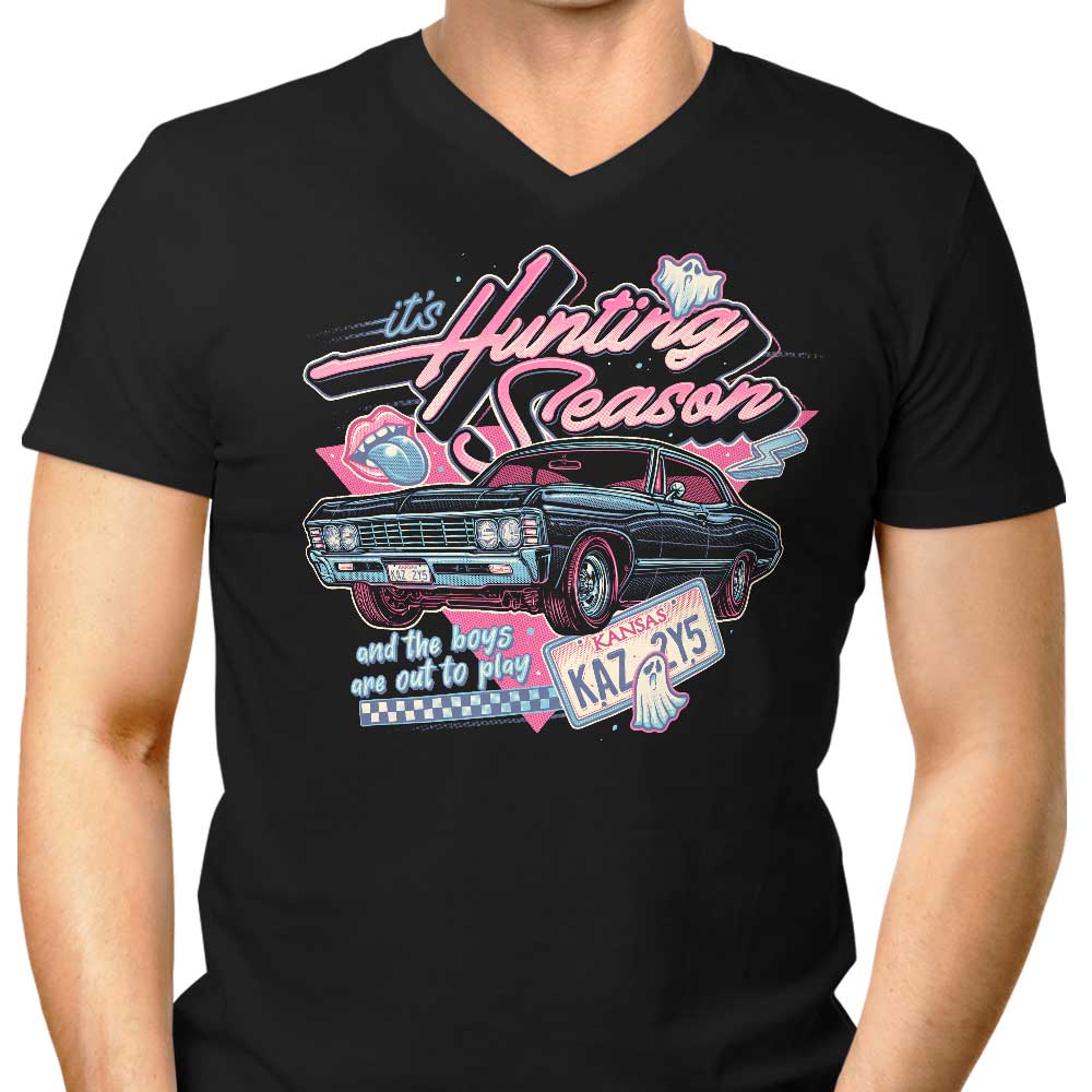 Hunting Season Men's V-Neck - Adult & Kids T-Shirts, Sweatshirts & Hoodies apparel design preview 1