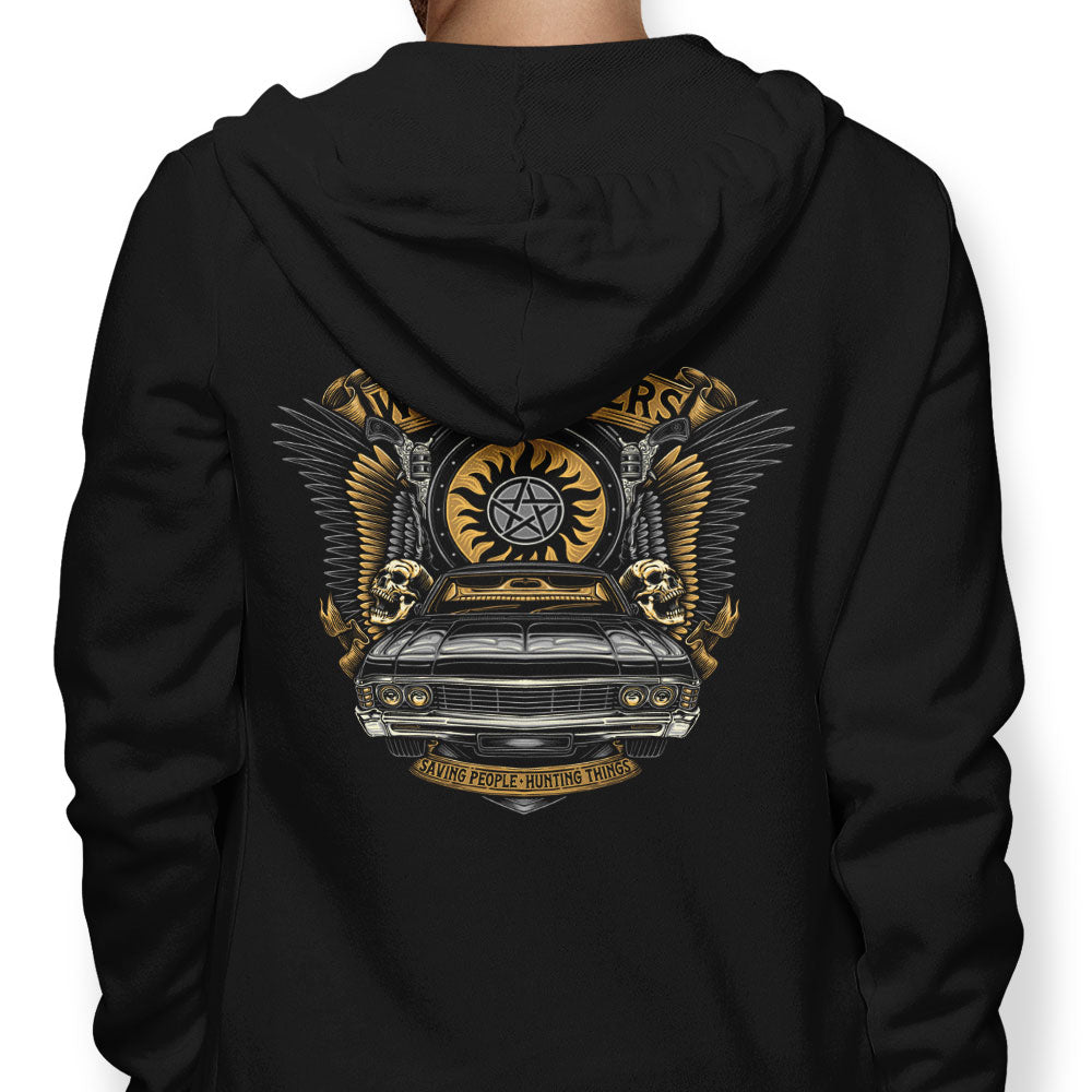Hunting Things Emblem - Adult & Kids T-Shirts, Sweatshirts & Hoodies apparel design preview 1