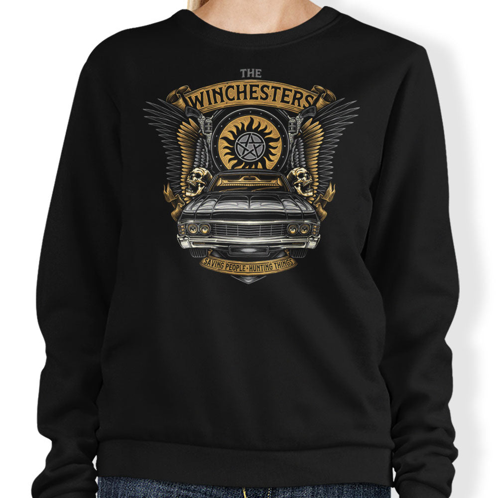 Hunting Things Emblem - Adult & Kids T-Shirts, Sweatshirts & Hoodies apparel design preview 1
