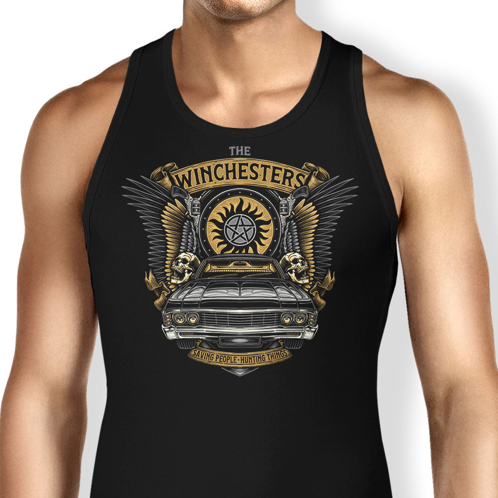 Hunting Things Emblem Tank Top - Adult & Kids T-Shirts, Sweatshirts & Hoodies apparel design preview 1