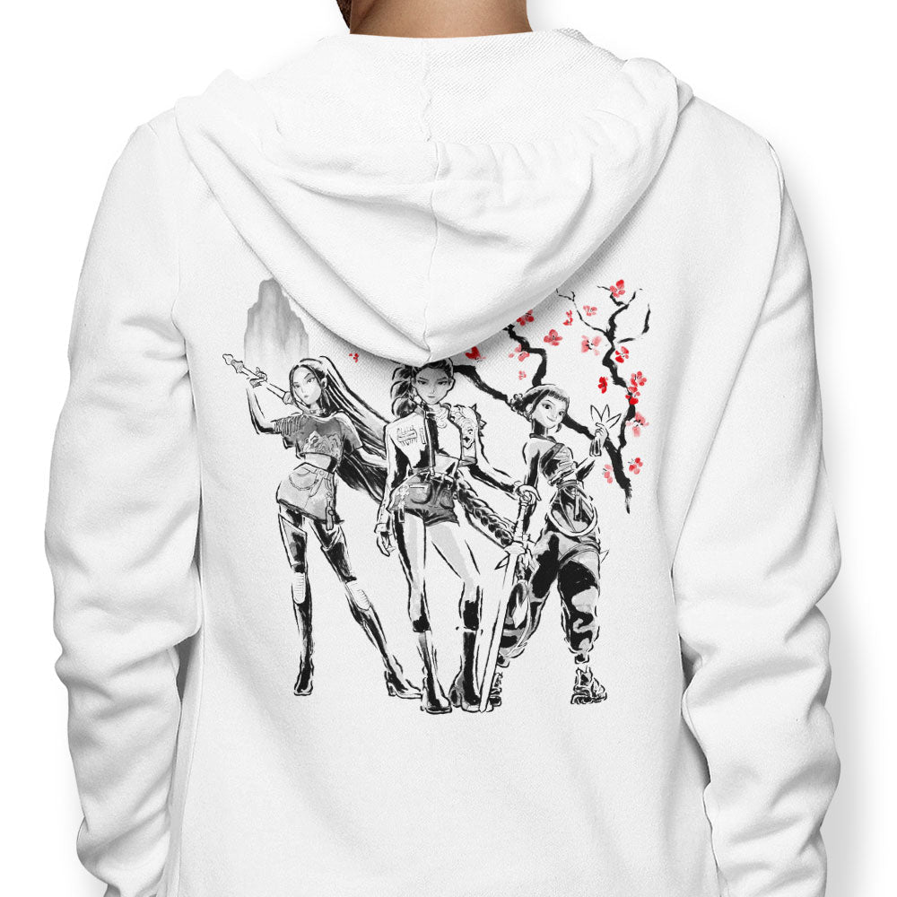 Huntrix Sumi-e - Adult & Kids T-Shirts, Sweatshirts & Hoodies apparel design preview 1