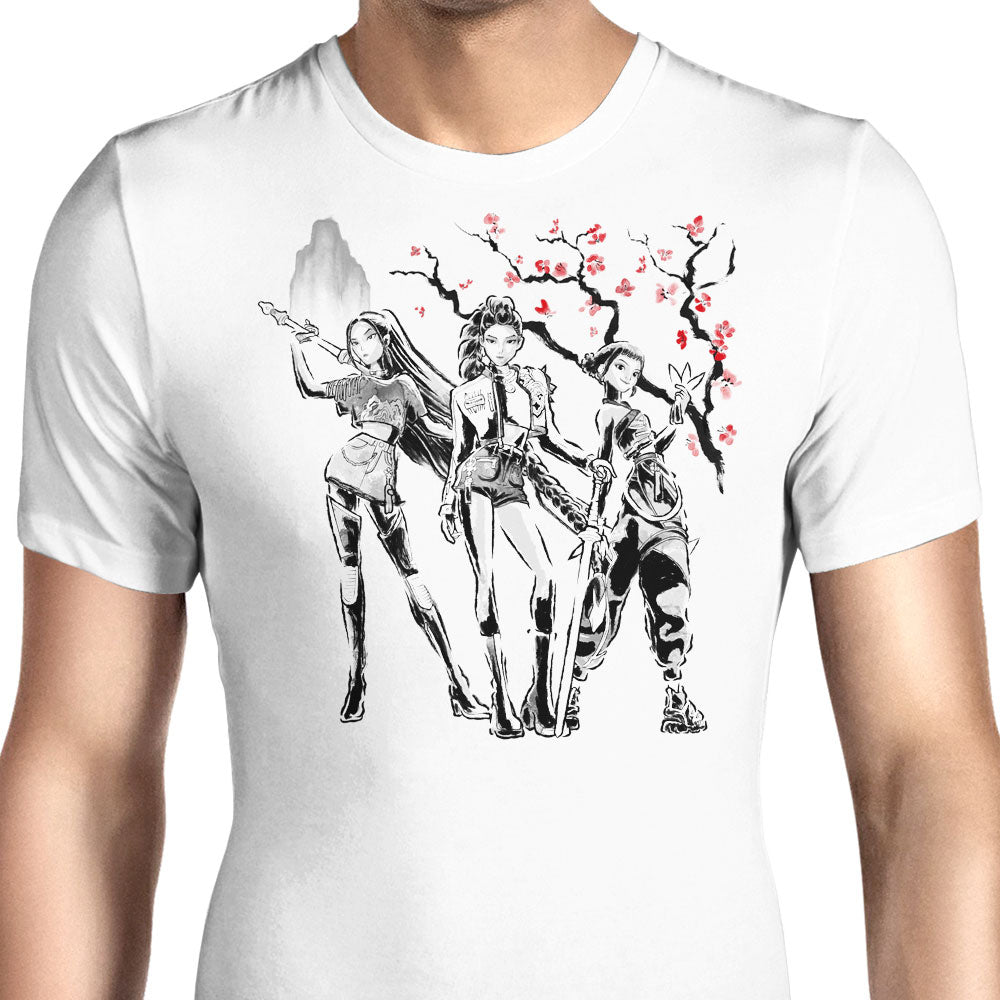 Huntrix Sumi-e Men's Apparel - Adult & Kids T-Shirts, Sweatshirts & Hoodies apparel design preview 1