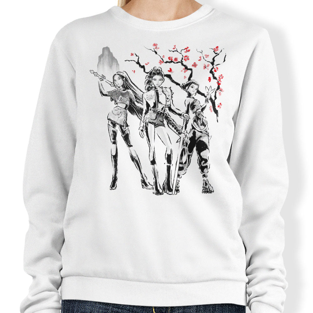 Huntrix Sumi-e - Adult & Kids T-Shirts, Sweatshirts & Hoodies apparel design preview 1