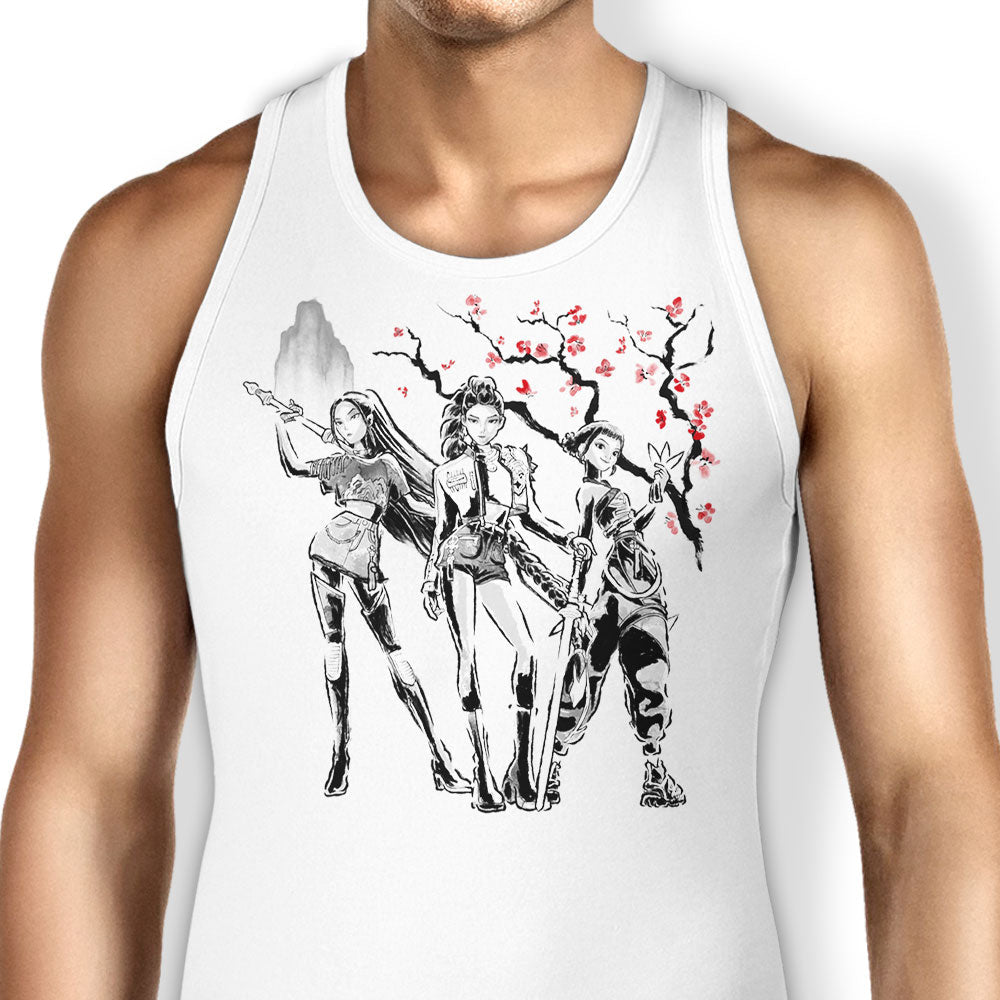 Huntrix Sumi-e Tank Top - Adult & Kids T-Shirts, Sweatshirts & Hoodies apparel design preview 1