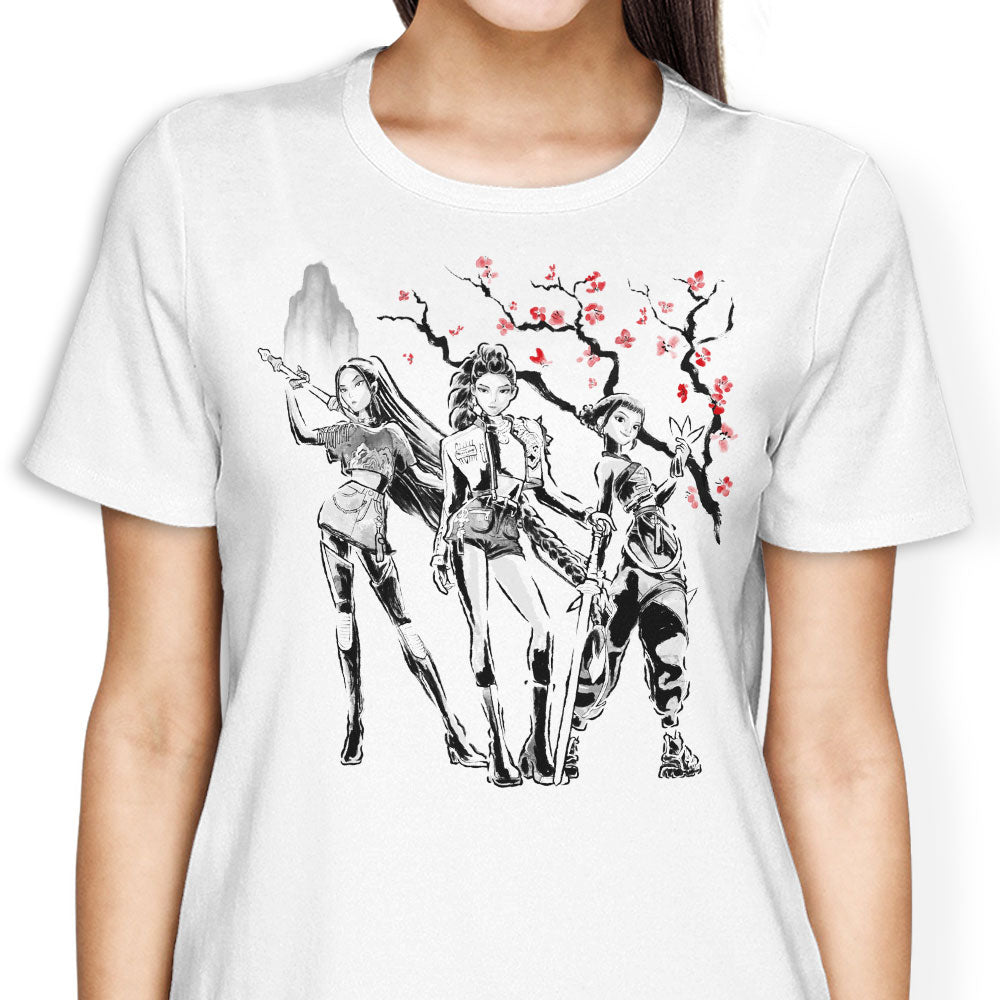 Huntrix Sumi-e Women's Apparel - Adult & Kids T-Shirts, Sweatshirts & Hoodies apparel design preview 1