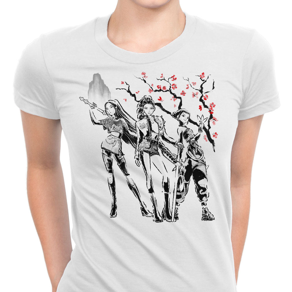 Huntrix Sumi-e Women's Apparel - Adult & Kids T-Shirts, Sweatshirts & Hoodies apparel design preview 2