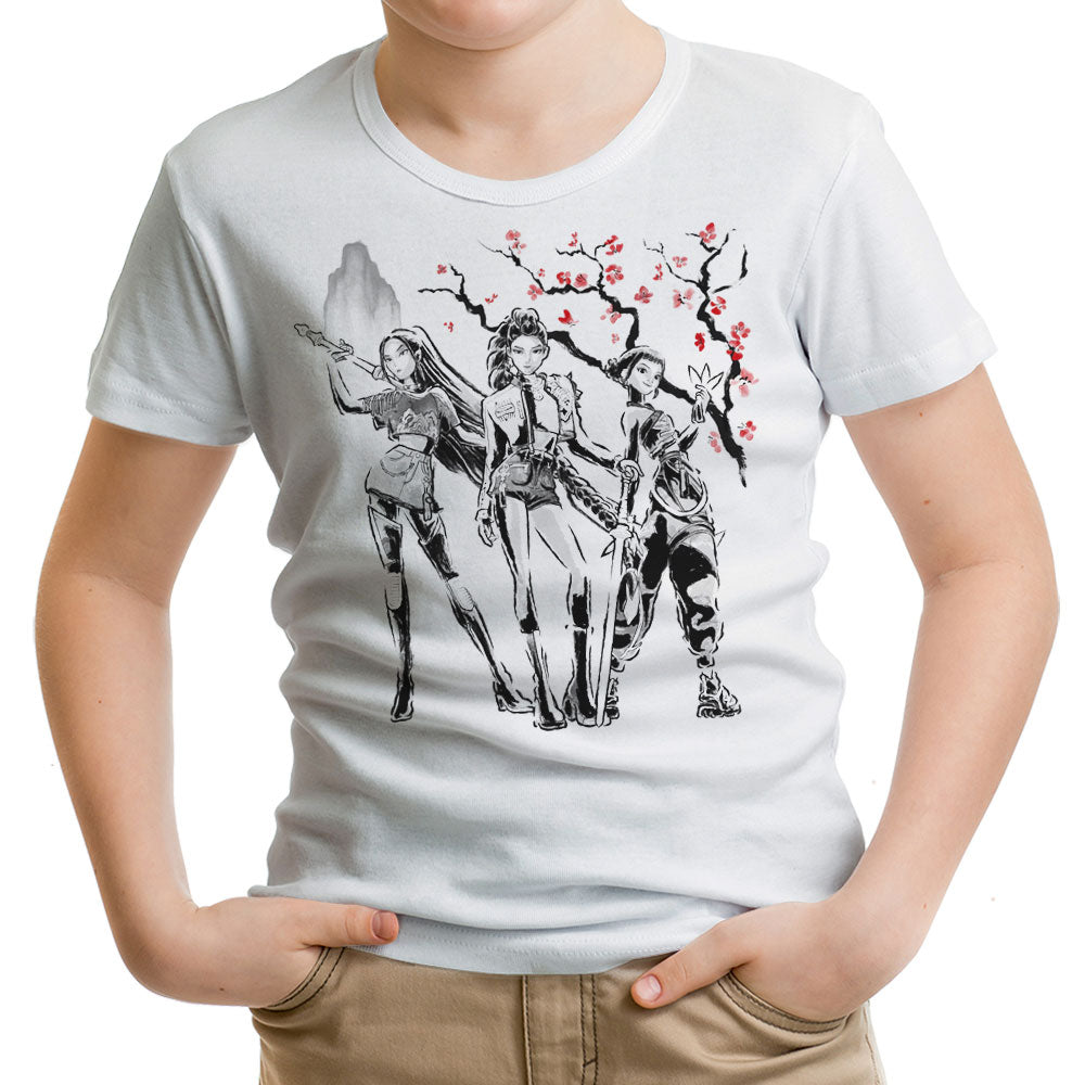 Huntrix Sumi-e Youth Apparel - Adult & Kids T-Shirts, Sweatshirts & Hoodies apparel design preview 1