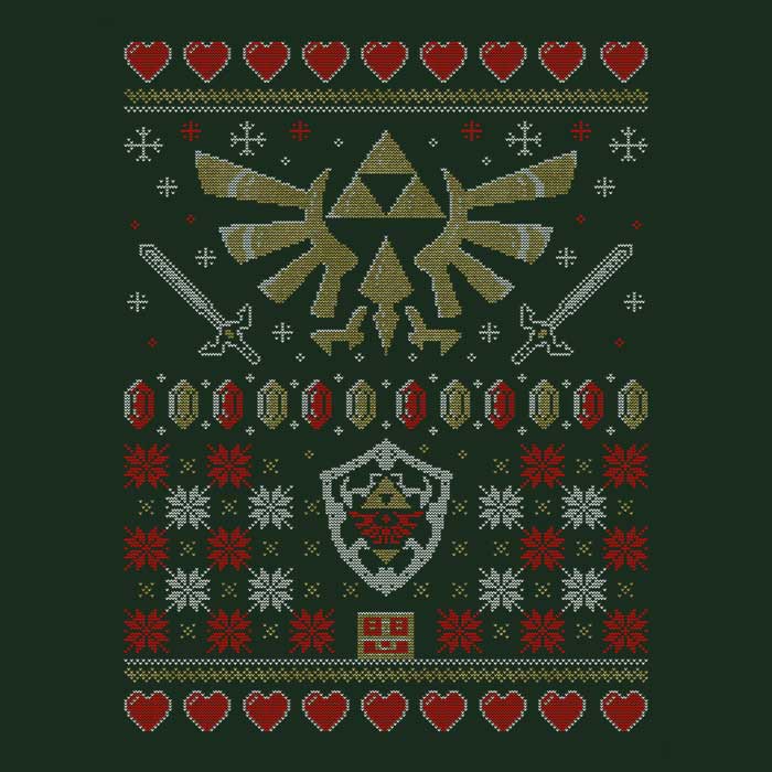 Hylian Christmas Sweater Coasters - Adult & Kids T-Shirts, Sweatshirts & Hoodies apparel design preview 1