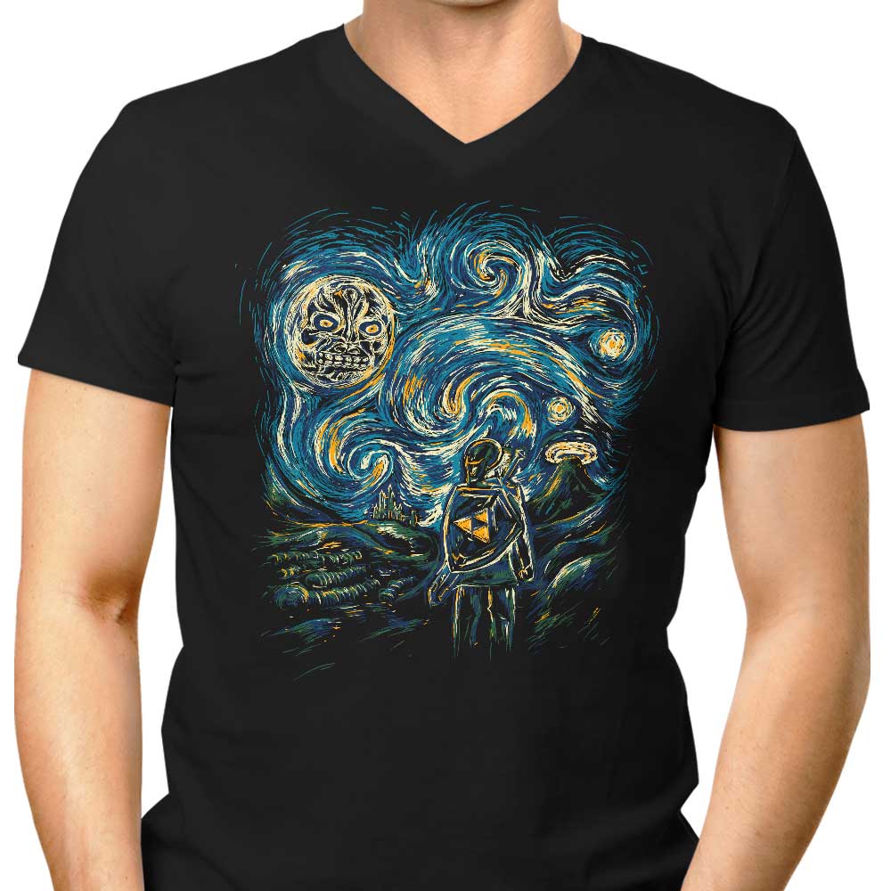 Hylian Night Men's V-Neck - Adult & Kids T-Shirts, Sweatshirts & Hoodies apparel design preview 1