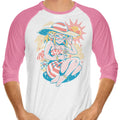 Hylian Summer 3/4 Sleeve Raglan - Adult & Kids T-Shirts, Sweatshirts & Hoodies apparel design preview 1