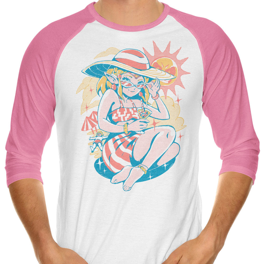 Hylian Summer 3/4 Sleeve Raglan - Adult & Kids T-Shirts, Sweatshirts & Hoodies apparel design preview 1