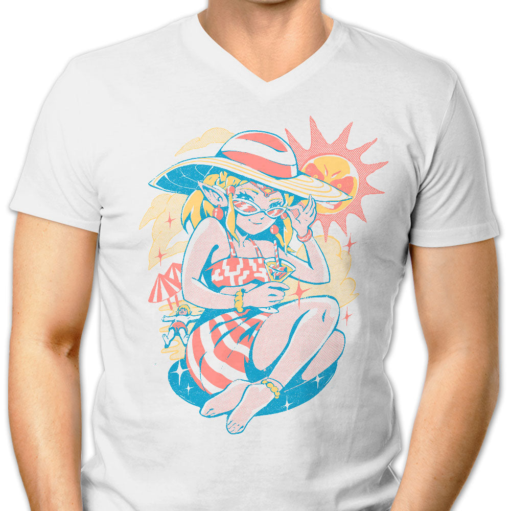 Hylian Summer Men's V-Neck - Adult & Kids T-Shirts, Sweatshirts & Hoodies apparel design preview 1