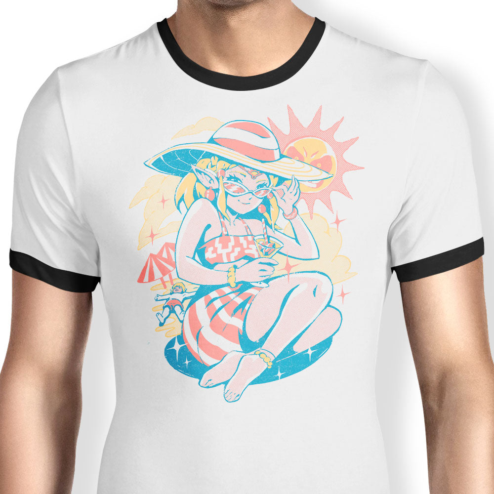 Hylian Summer Ringer - Adult & Kids T-Shirts, Sweatshirts & Hoodies apparel design preview 1