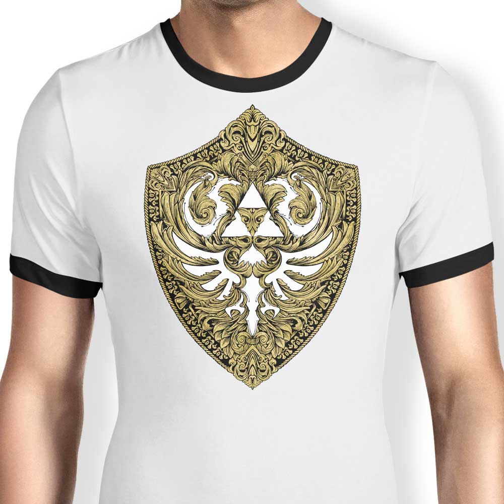 Hylian Victoriana (Gold) Ringer - Adult & Kids T-Shirts, Sweatshirts & Hoodies apparel design preview 1